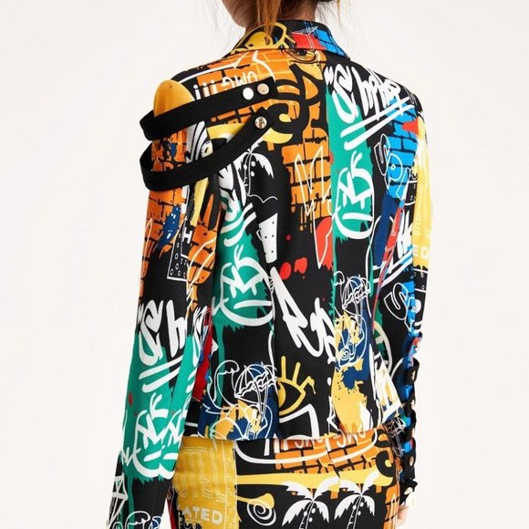 Multicolor Preppy Womens Blazer - Picture 3 of 5